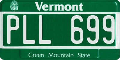 VT license plate PLL699