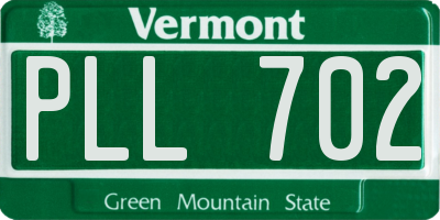 VT license plate PLL702