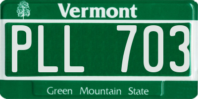 VT license plate PLL703