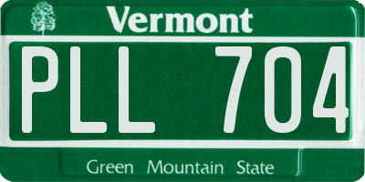 VT license plate PLL704