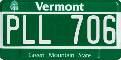VT license plate PLL706