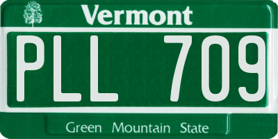 VT license plate PLL709