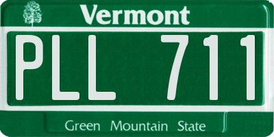 VT license plate PLL711