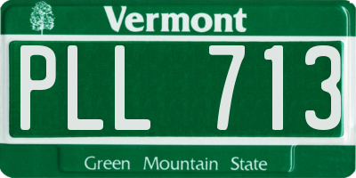 VT license plate PLL713