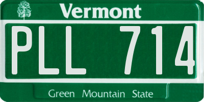 VT license plate PLL714