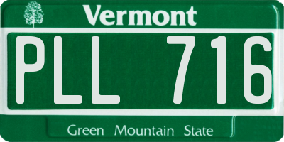 VT license plate PLL716