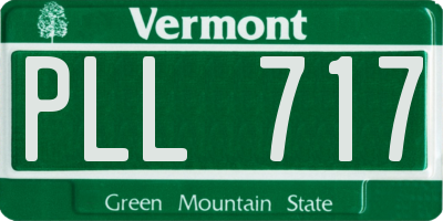 VT license plate PLL717