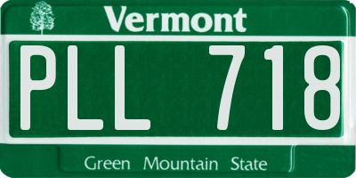 VT license plate PLL718