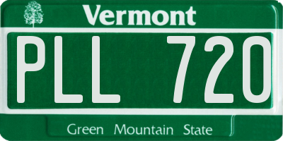VT license plate PLL720