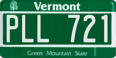 VT license plate PLL721