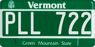 VT license plate PLL722
