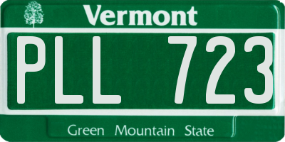 VT license plate PLL723