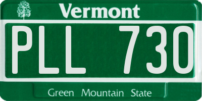VT license plate PLL730