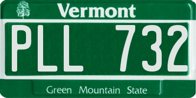 VT license plate PLL732