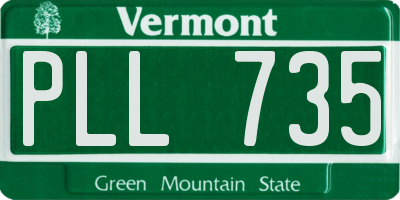 VT license plate PLL735