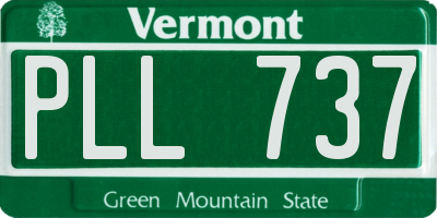 VT license plate PLL737