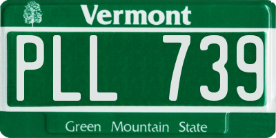 VT license plate PLL739