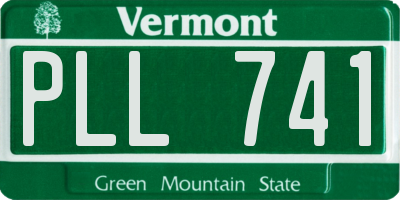 VT license plate PLL741