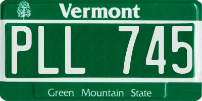 VT license plate PLL745