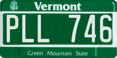 VT license plate PLL746