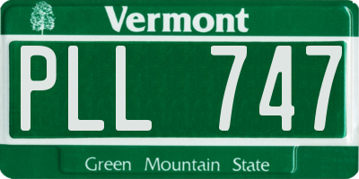 VT license plate PLL747
