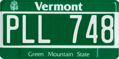 VT license plate PLL748