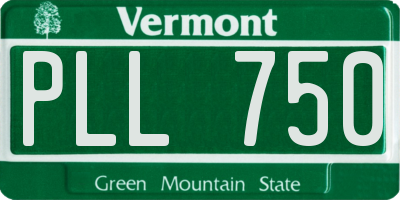 VT license plate PLL750
