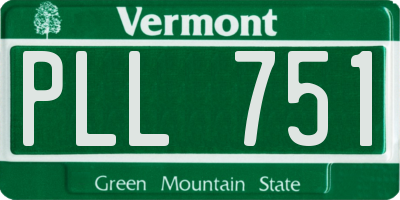 VT license plate PLL751