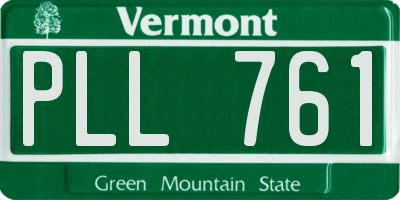 VT license plate PLL761