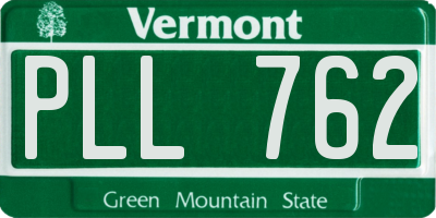 VT license plate PLL762