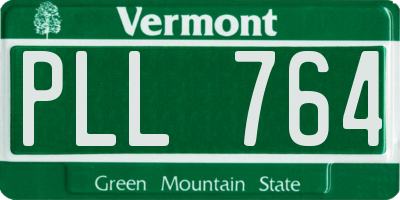 VT license plate PLL764