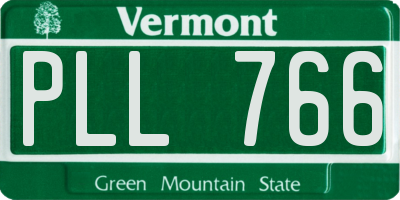 VT license plate PLL766
