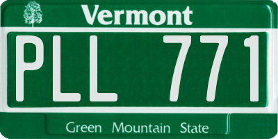 VT license plate PLL771