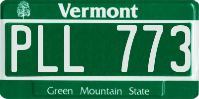VT license plate PLL773