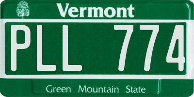 VT license plate PLL774