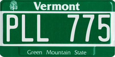 VT license plate PLL775