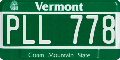 VT license plate PLL778