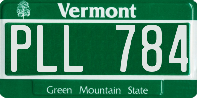 VT license plate PLL784