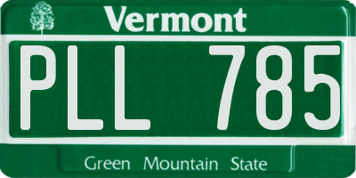 VT license plate PLL785