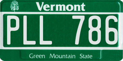 VT license plate PLL786