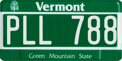 VT license plate PLL788