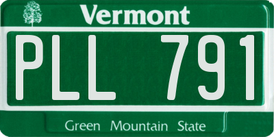VT license plate PLL791