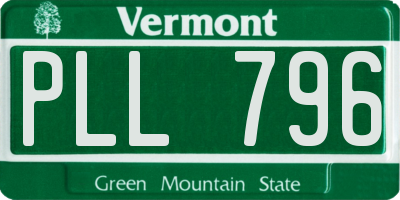 VT license plate PLL796