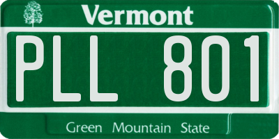 VT license plate PLL801