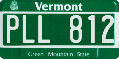 VT license plate PLL812