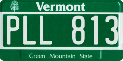 VT license plate PLL813