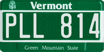 VT license plate PLL814