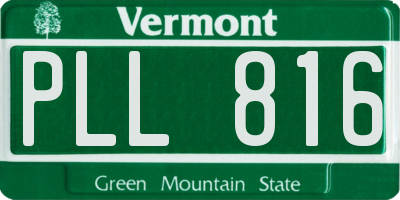 VT license plate PLL816