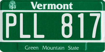 VT license plate PLL817