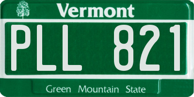 VT license plate PLL821